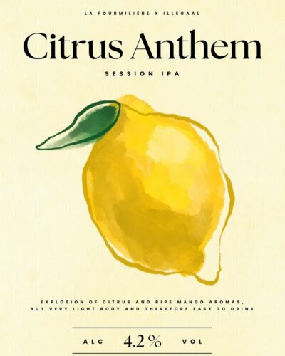 Le festival Brosella hérite de la Citrus Anthem, une bière exclusive brassée spécialement pour l'édition 2025